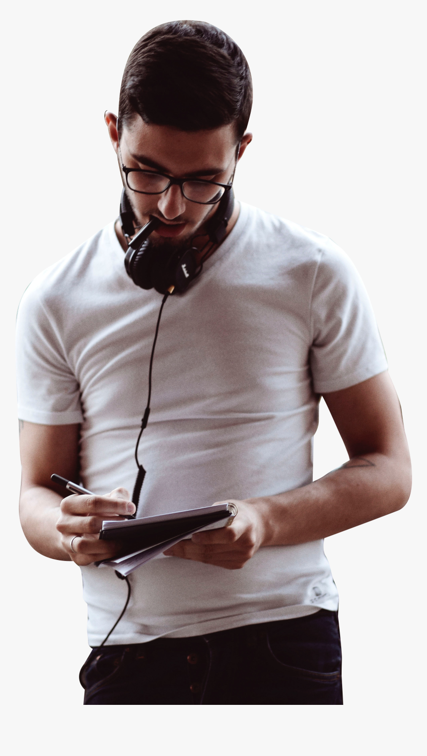 Man Writing In Book - Portable Network Graphics, HD Png Download
