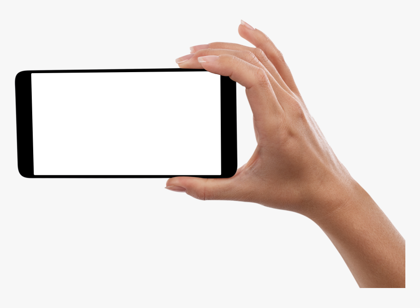 Transparent Hand With Phone Png - Transparent Hand On Phone, Png Download