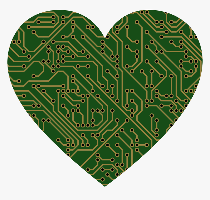 Printed Circuit Board Heart Clip Arts - Pcb Heart .png, Transparent Png