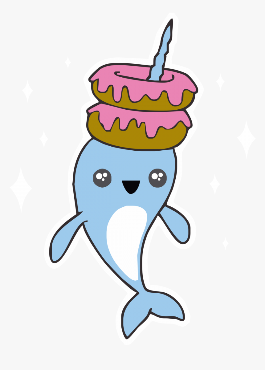 Narwhal Svg Kawaii - Donut Narwhal, HD Png Download