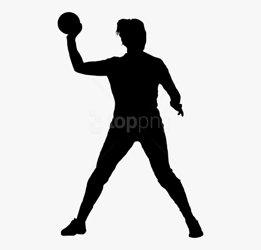 Free Png Sport Handball Silhouette Png Images Transparent - Handball Silhouette Png, Png Download