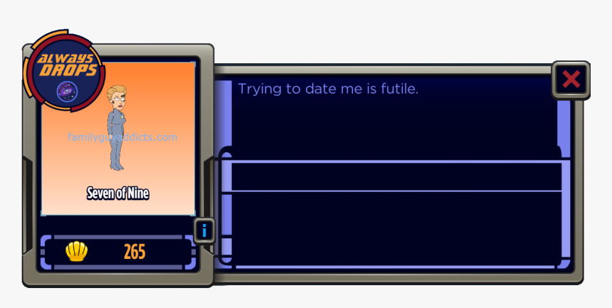 Seven Of Nine Menu - Cartoon, HD Png Download