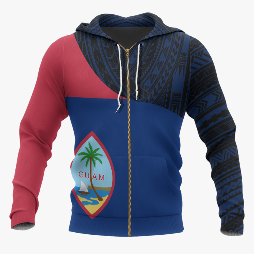 Guam Flag Curve Concept Allover Hoodie 
 Class Lazyload - 3d Printed Vikings Armor, HD Png Download