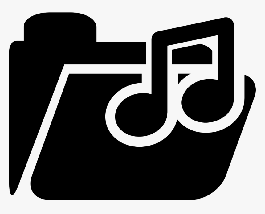Music Note On Folder Comments - Black-and-white, HD Png Download