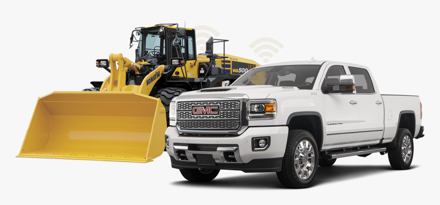 White Pickup And Yellow Iron Gps Tracking Canada , - Pickup Truck, HD Png Download