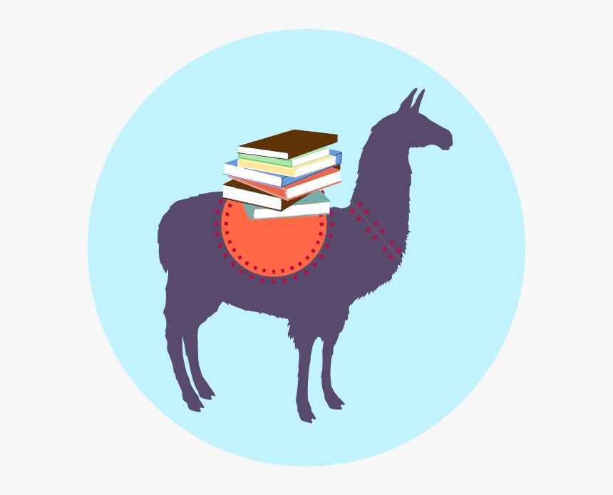 Book Llama Reads - Llama Silhouette Transparent, HD Png Download