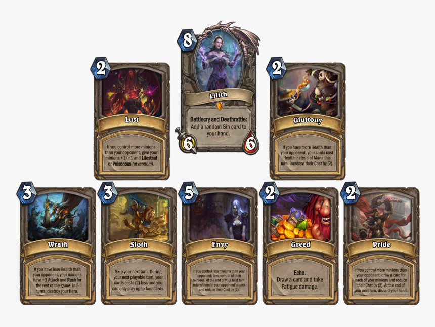The Seven Deadly Sins , Png Download - 7 Deadly Sins Card, Transparent Png