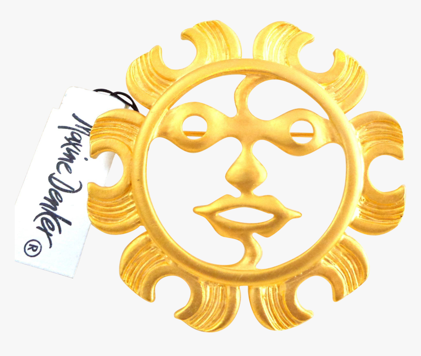 Vintage Maxine Denker Modern Tribal Sun Face Pin Original, HD Png Download