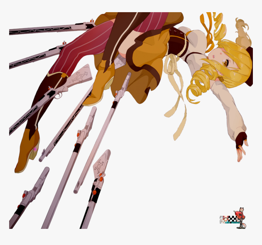 Madoka Magica Mami Render - Cartoon, HD Png Download