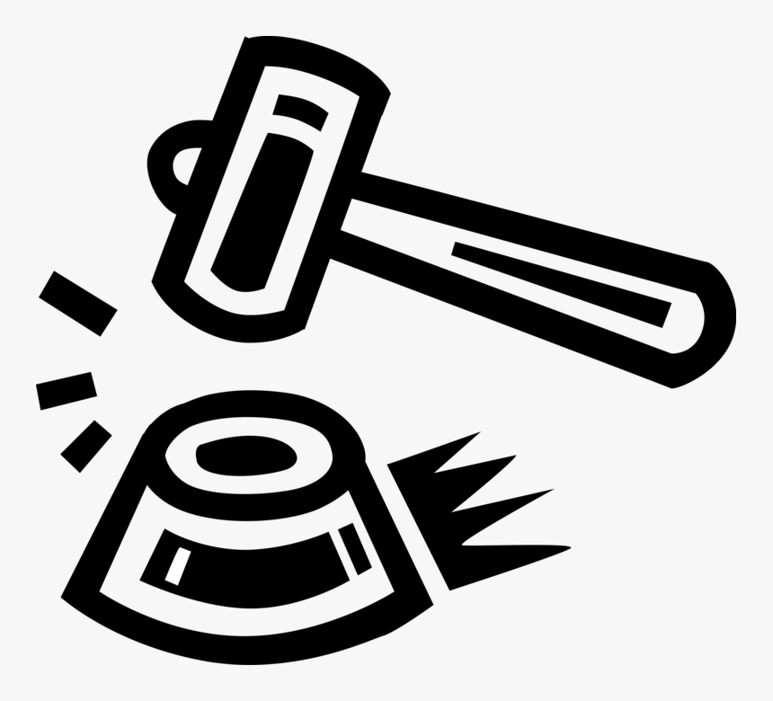 Vector Illustration Of Judge S Gavel Ceremonial Mallet - Emblem, HD Png Download