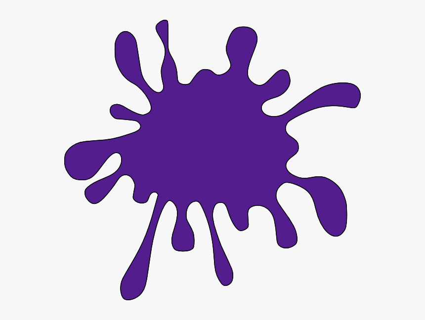 Purple Paint Splatter Clip Art, HD Png Download
