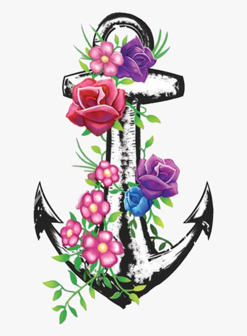 Free Printable Clip Art Borders - Anchor Floral, HD Png Download