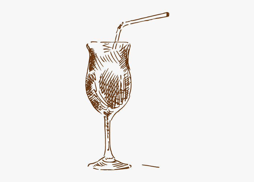 Wine Glass Drawing Png - Alcoholic Beverage, Transparent Png