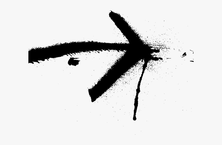 Drawn Pen Arrow Png - Graffiti Png Spray Png, Transparent Png