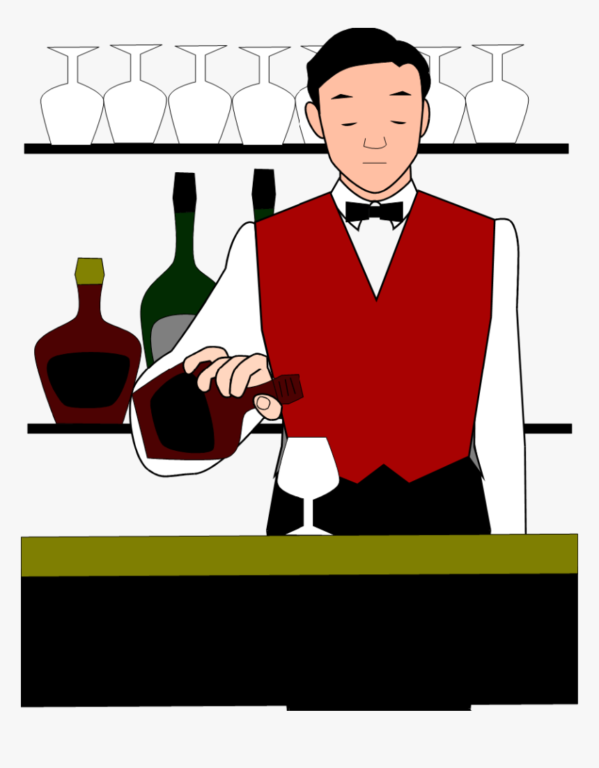 Cocktail Clipart Bartender - Bartender Clip Art, HD Png Download