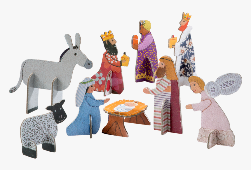 Craft Donkey Nativity Scene , Png Download - Donkey, Transparent Png