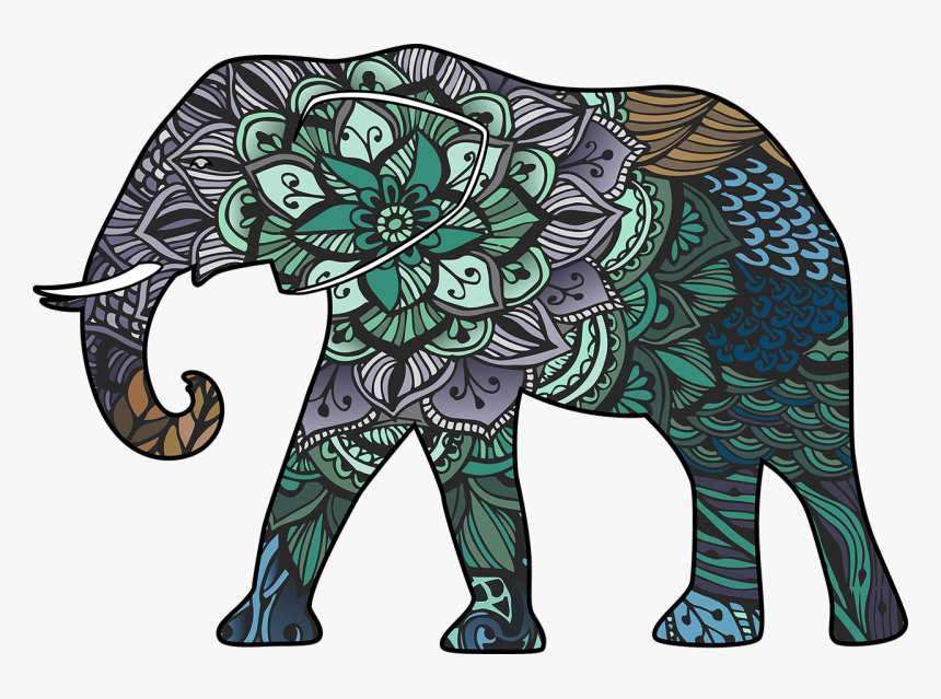 Mandala Clipart Elephant, HD Png Download