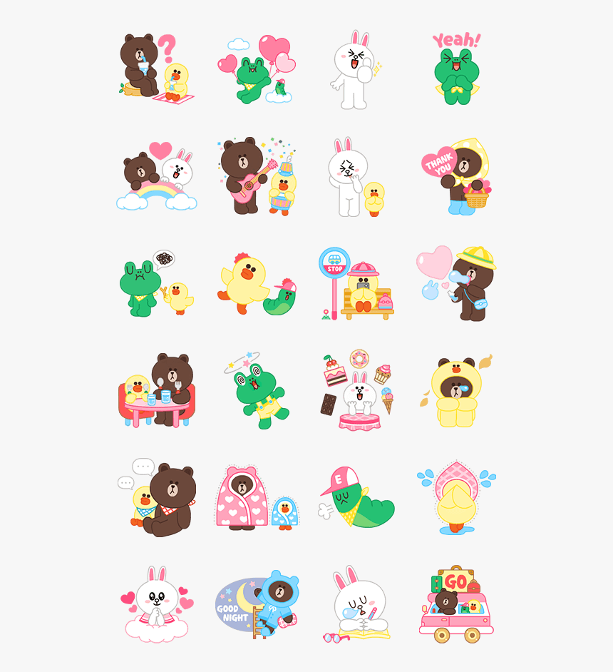 Transparent Kakao Ryan Png - Line Sticker Pastel, Png Download