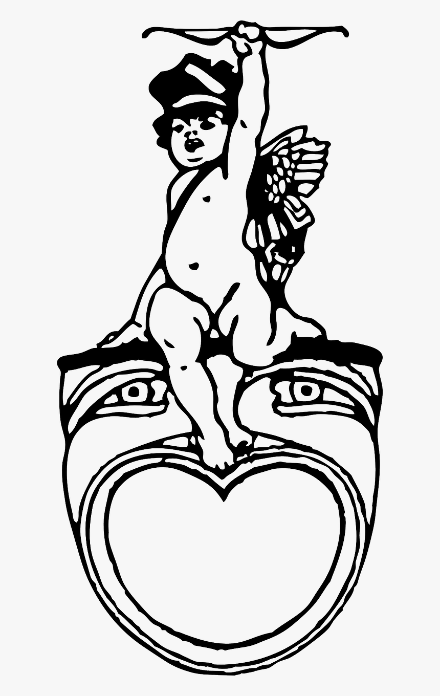 Cupido Old Vintage Illustration, HD Png Download