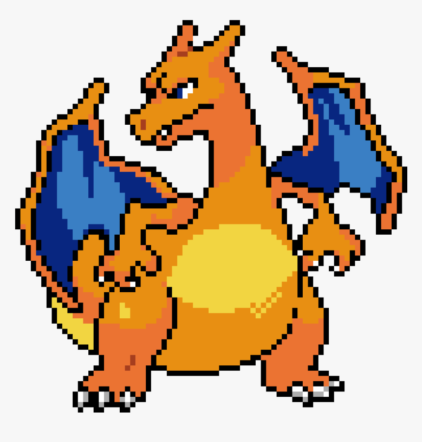 Pixel Art Pokemon Oak , Png Download - Charizard Pixel Art, Transparent Png