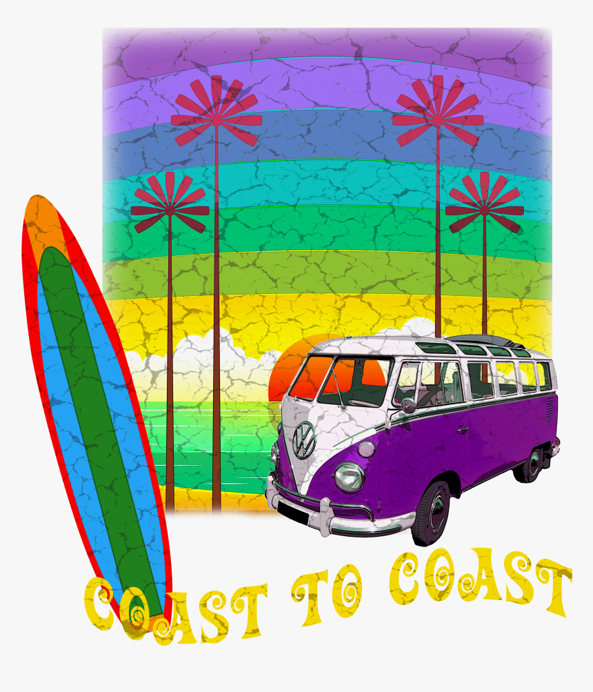 Camper Van Surf Motorhome - Car, HD Png Download