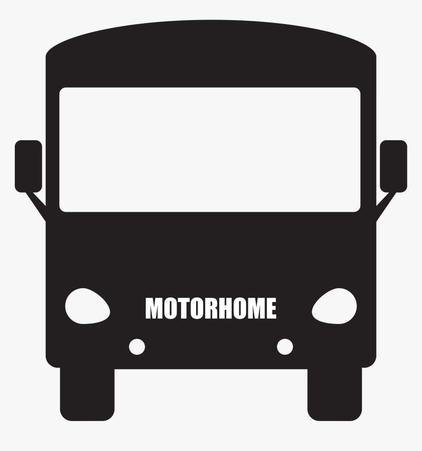 Motorhome Silhouette Clip Arts - Class A Motorhome Clipart, HD Png Download