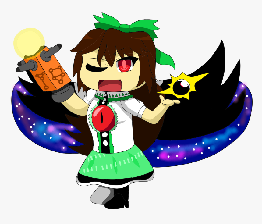 Utsuho Reiuji Chibi - Cartoon, HD Png Download