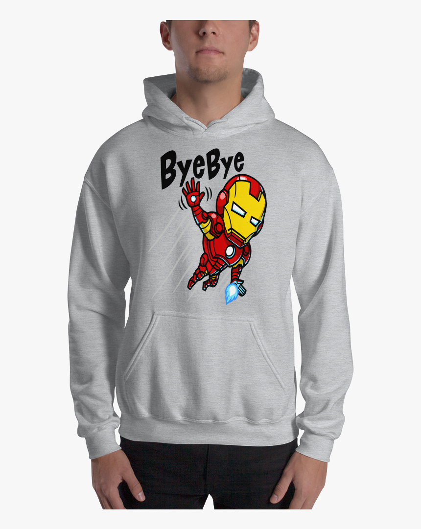Iron Man “bye-bye” The Avenger Marvel Superheroes Cartoon - Hoodie, HD Png Download