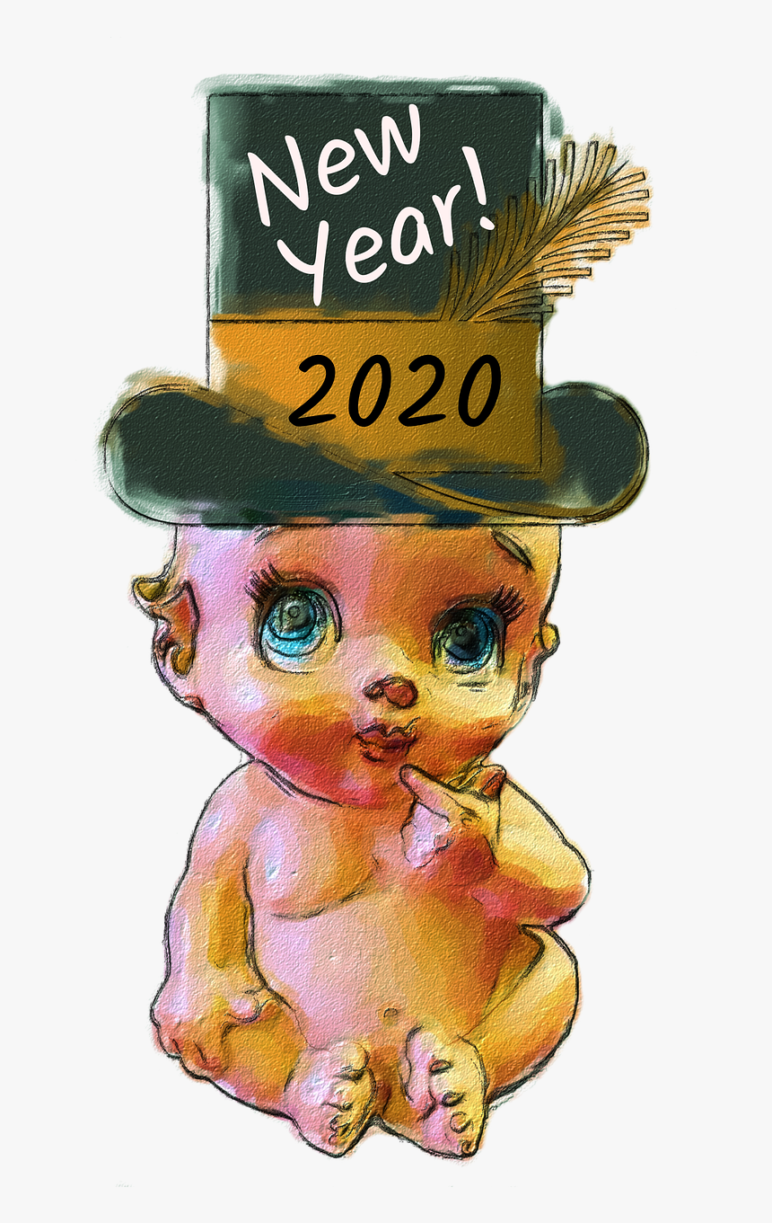 Happy New Year 2020 Image In Drawing, HD Png Download