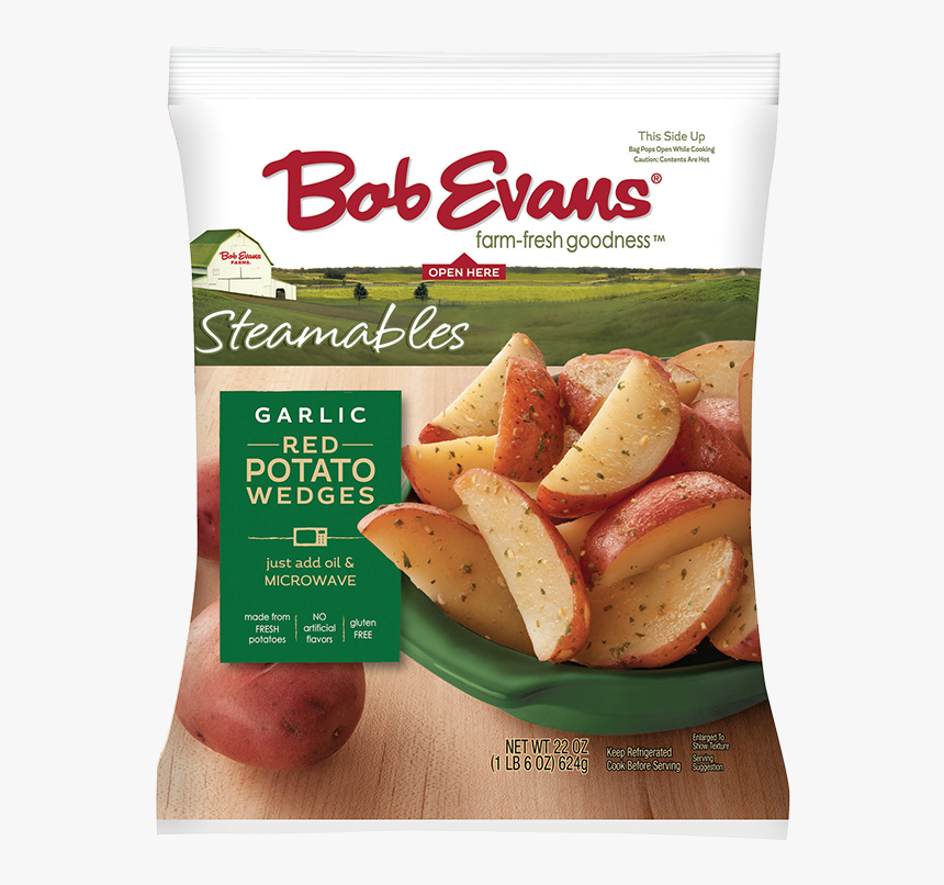 Bob Evans Garlic Red Potato Wedges - Bob Evans Steamables 22 Oz, HD Png Download