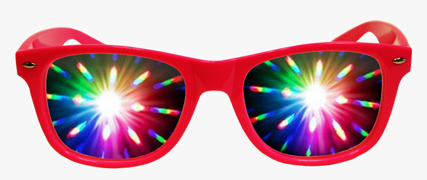 Transparent Rainbow Lens Flare Png - Rave Glasses Png, Png Download