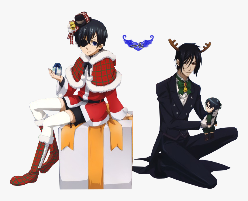 Png-ciel Y Sebastian Xmas - Black Butler Ciel Christmas, Transparent Png