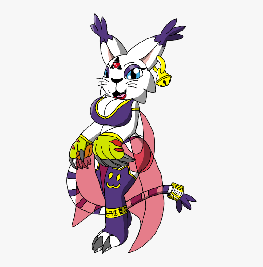 Anthrogatomon - Bluecatriolu Gatomon, HD Png Download