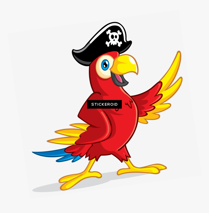 Pirate Parrot Png Clipart , Png Download - Clip Art Pirate Parrot, Transparent Png