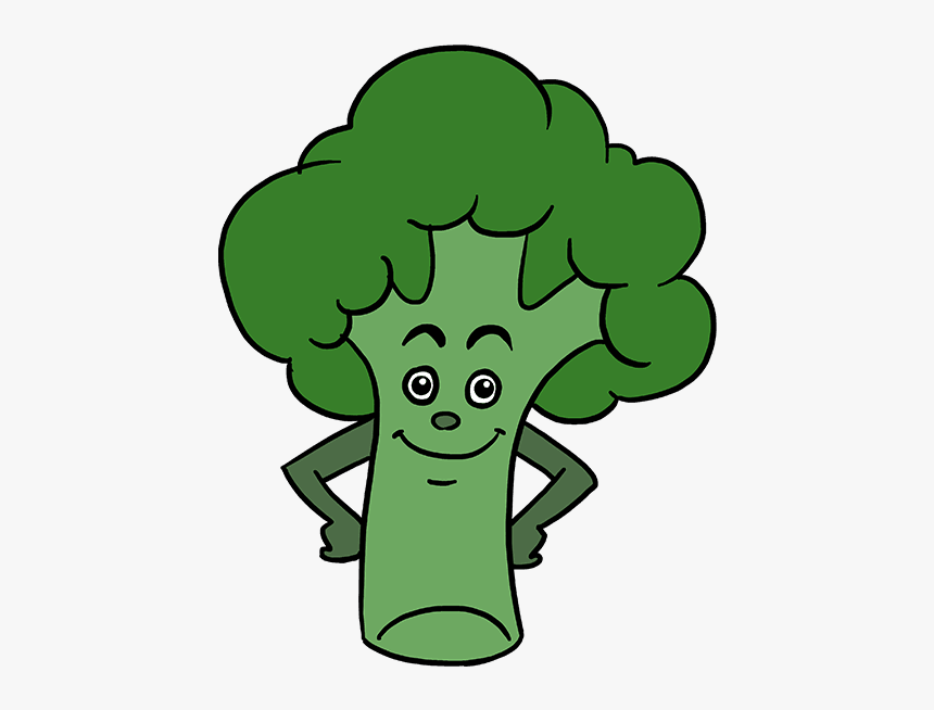 How To Draw Broccoli - Draw A Broccoli Easy, HD Png Download