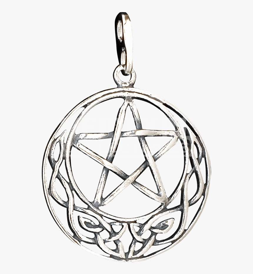 Celtic Crescent Moon Pentacle Pendant - Locket, HD Png Download