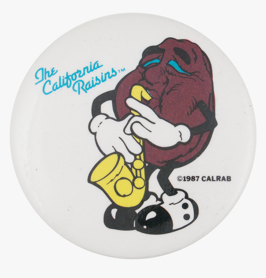 The California Raisins Saxophoneadvertising Button - California Raisin Playing Saxophone, HD Png Download