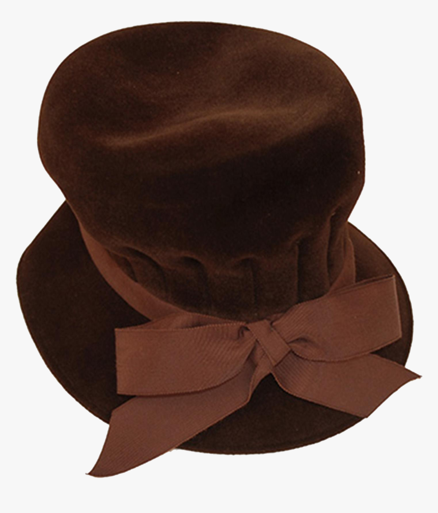 Lovely Tall Hat In Luscious Brown Velvet Approx - Cap, HD Png Download