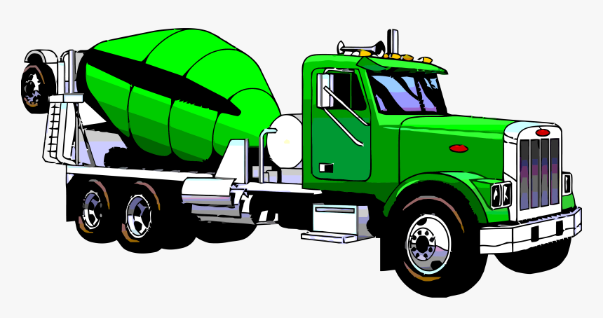 Freeuse Download Cement Clipartly Com Mixing Green - Green Truck Clipart, HD Png Download