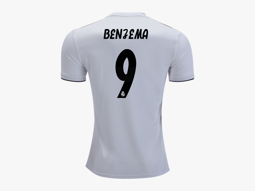 Real Madrid 2018/19 Karim Benzema - Real Madrid 18 19 Home Kit, HD Png Download