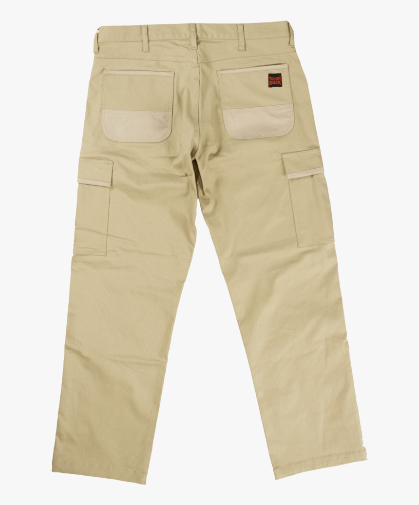 Tough Duck Mens Stretch Twill Cargo Pant Khaki Back - Cargo Pants Men Back, HD Png Download
