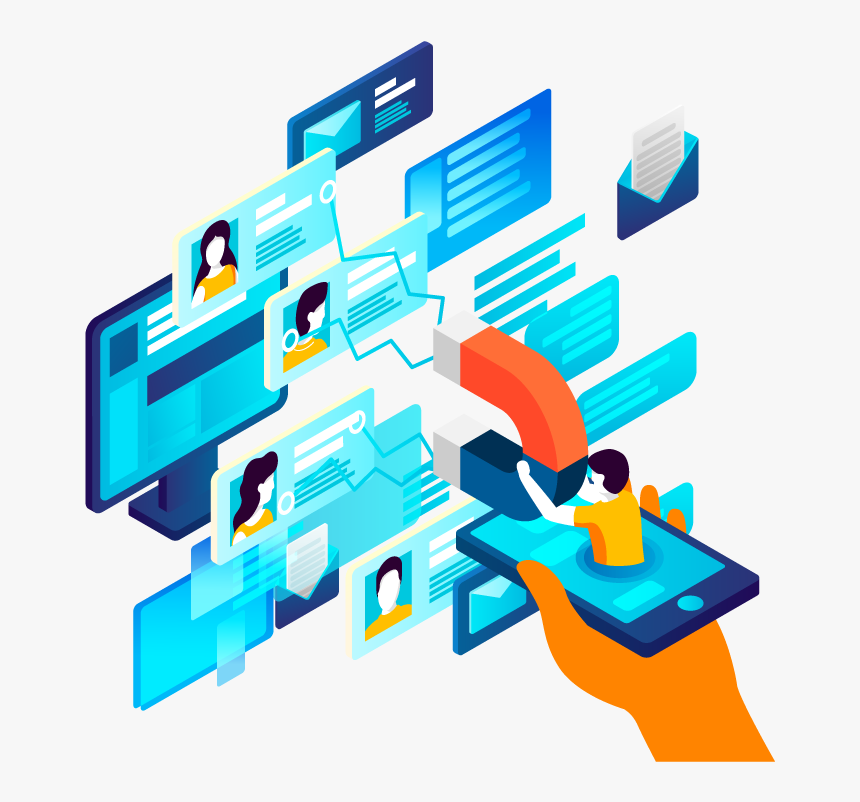 Lead Generation Illustration Concept, HD Png Download