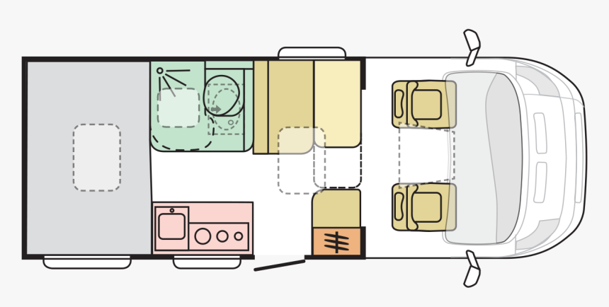 Day Layout Night Layout - Adria Compact Sp, HD Png Download