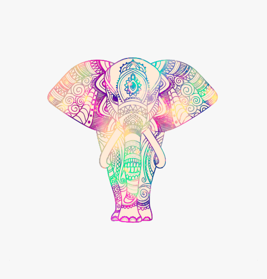 #ftestickers #glitter #sparkle #galaxy #animal #elephant - Illustration, HD Png Download