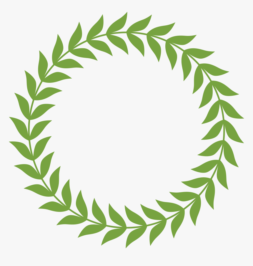 Wreath Clipart Transparent Background Vector Laurel - Round Laurel Wreath Clipart, HD Png Download