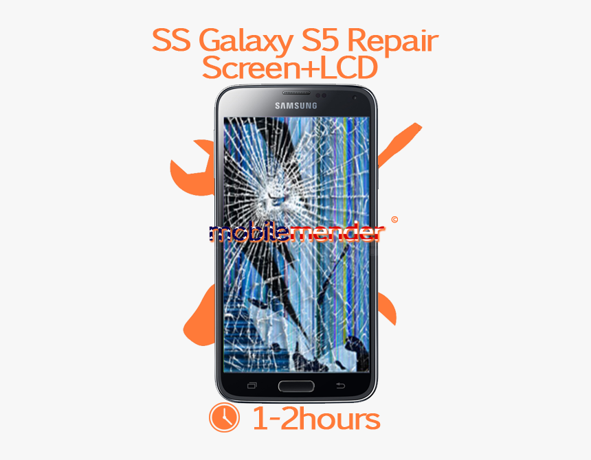 Image - Broken Lcd Cell Phone, HD Png Download