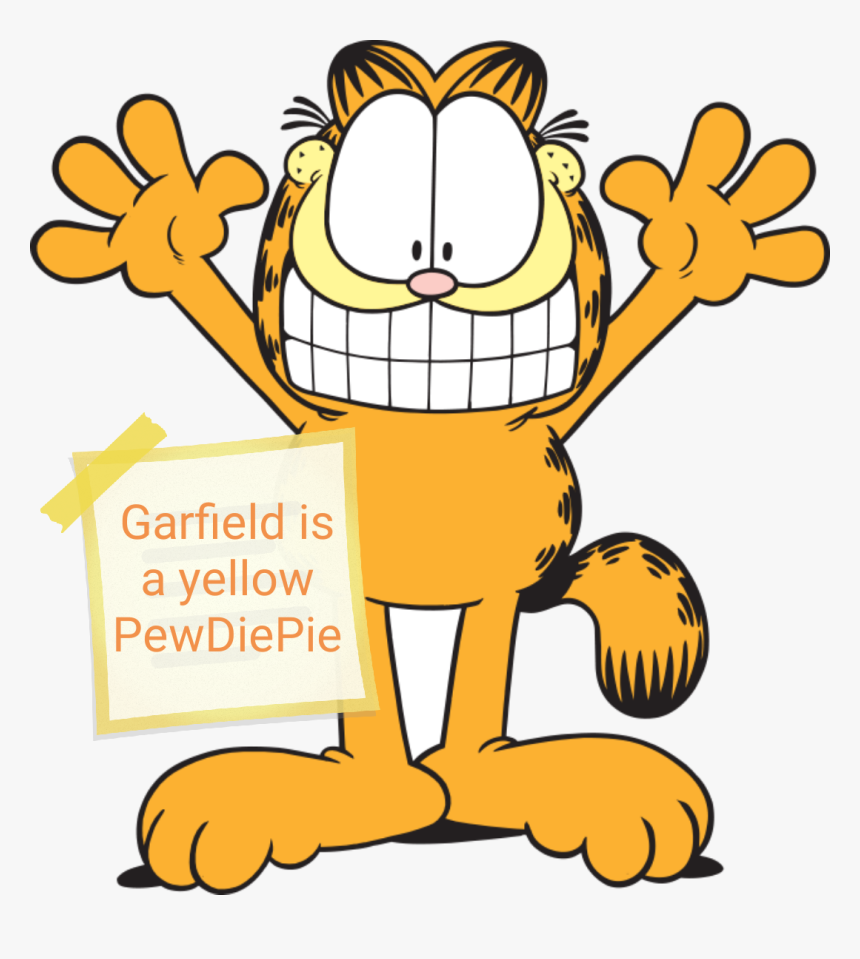 Garfield Is A Yellow Pewdiepie - Odie Garfield, HD Png Download