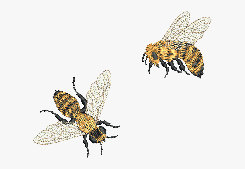Machine Embroidery Mini Bee, HD Png Download