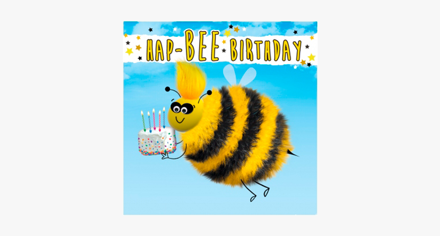Birthday Funky Quirky Unusual Modern Cool Card Cards - Happy Birthday Hap Bee Birthday, HD Png Download
