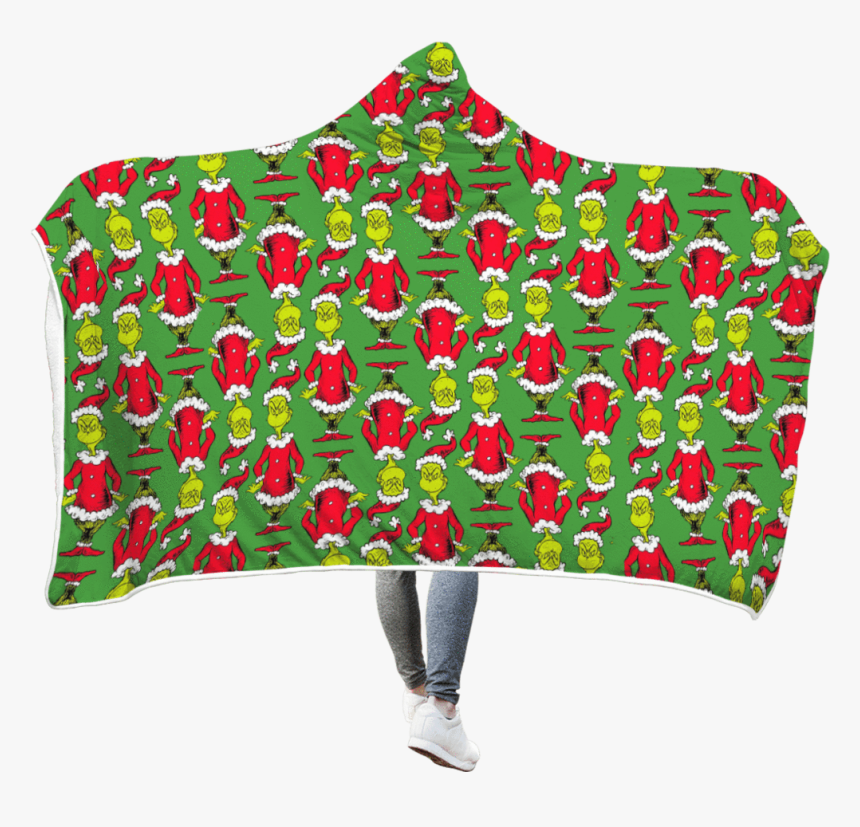 The Grinch Custom Hooded Blanket - Blanket, HD Png Download